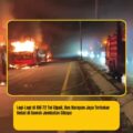 Lagi-Lagi di KM 72 Tol Cipali, Bus Harapan Jaya Terbakar Hebat di Bawah Jembatan Cikopo